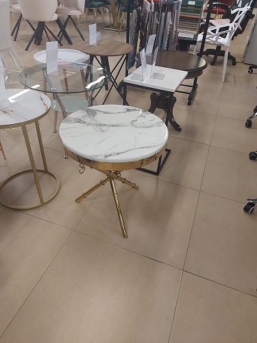 Журнальный столик Monika 50х55 marble / gold из шоурума 4